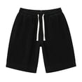 thumbnail image 7 of PIMSSY Men Shorts Corduroy Casual Relaxed Fit Summer Comfort Soft Elastic Waist With Pockets Simple Solid Color Bottoms, 7 of 7