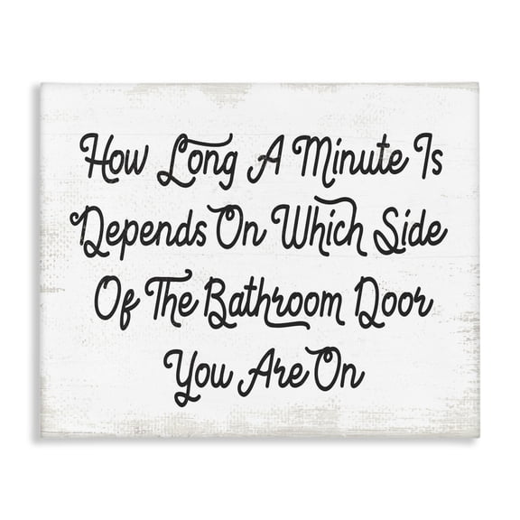 Stupell Industries Rustic Lodge Which Side Funny Bathroom Word Design Canvas Art, 20 x 16, by Lil' Rue