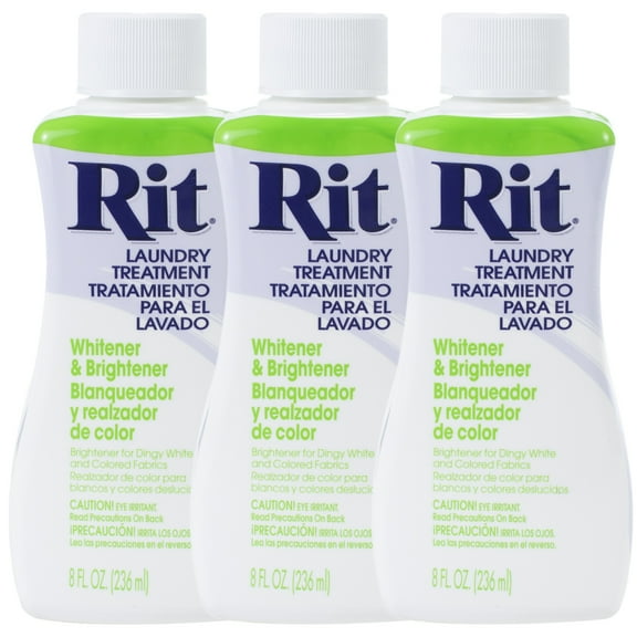 Rit Dye Liquid 8oz-Whitener & Brightener-Multipack Of 3
