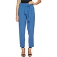 thumbnail image 2 of 1.STATE Womens Sash-Belted Casual Trouser Pants, Blue, 6, 2 of 2