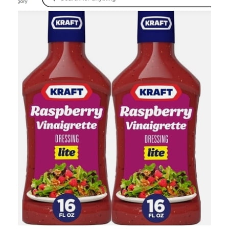 Raspberry Vinaigrette Dressing Lite, 2 Bottles, 16 oz