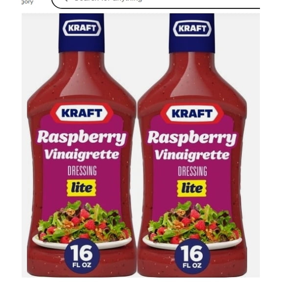 Raspberry Vinaigrette Dressing Lite, 2 Bottles, 16 oz
