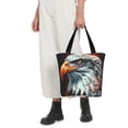 thumbnail image 4 of Kdxio USA Bald Eagle Women Reusable Grocery Bags Foldable Ripstop,Reusable Shopping Bags for Shopping,Gym,Gift, 4 of 5