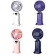 thumbnail image 2 of Inteprter ABS pequeño ventilador ventilador eléctrico mini ventilador ventilador portátil estilo clip cuerda colgante 5 ajustes de velocidad Electrodomésticos D14azul oscuro 2000M, 2 of 6