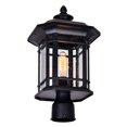 thumbnail image 3 of CWI Lighting Tête de Lanterne Noire Extérieure 1 Lumière, 3 of 5