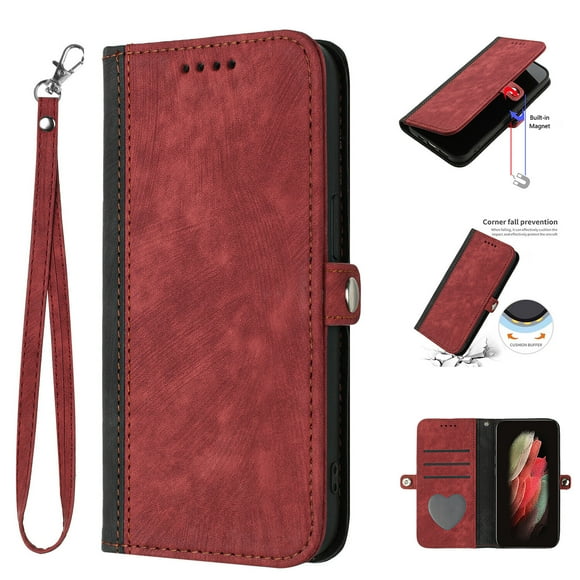 Case for iPhone 14 Pro Max Premium Soft PU Leather Flip Folio Wallet Kickstand Protective Cover