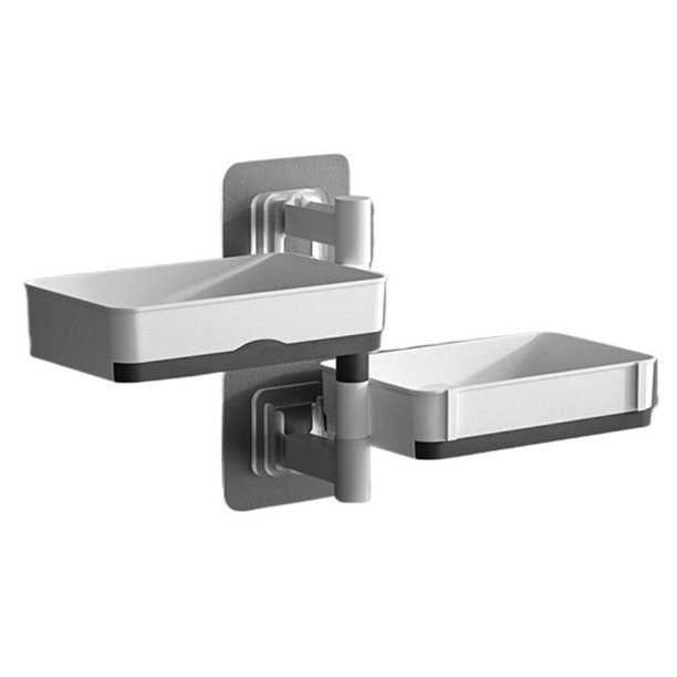 Soporte giratorio multicapa for jabón, montaje en pared, drenaje rápido for ducha, baño, dormitorio, cocina