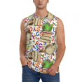 thumbnail image 1 of Balery Owl Back To School Camisetas sin mangas para hombre, absorbe la humedad y protege contra el mal olor.-3X-Large, 1 of 7
