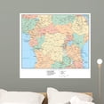 thumbnail image 1 of Political Map Central Africa Wall Mural Decal Sticker, Wallmonkeys Peel & Stick Vinyl Graphic (36 in W x 33 in H), 1 of 4