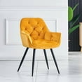 thumbnail image 6 of KEIVVAKN Dining Room Set of 6 Velvet Yellow Chairs Modern Kitchen Living Room Armchairs, 6 of 9