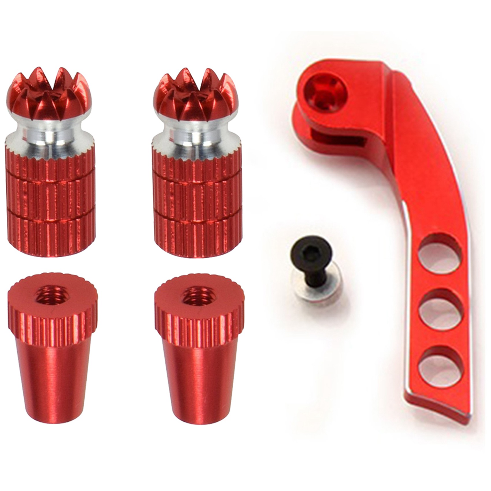 2 Set RC Car Part 1 Set Transmitter Stick Ends Controller Thumb Rocker & 1 Set 4Hole