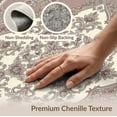thumbnail image 6 of ODIKA Mauve Dusty Traditional Damask Motif Vintage Boho Scroll Border for Queen Size Bedroom, Under Bed, Master Suite, Foldable Easy Care, 6 of 7