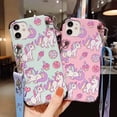 thumbnail image 3 of Compatible with iPhone 13 Pro Max Unicorn Case 3D Cute Cartoon Funny Animal Kawaii with Laryard & Stand Protective TPU and IMD Anti-Slip for Women Girls Case 6.7 inch Green QL3348-i13PM-1, 3 of 4