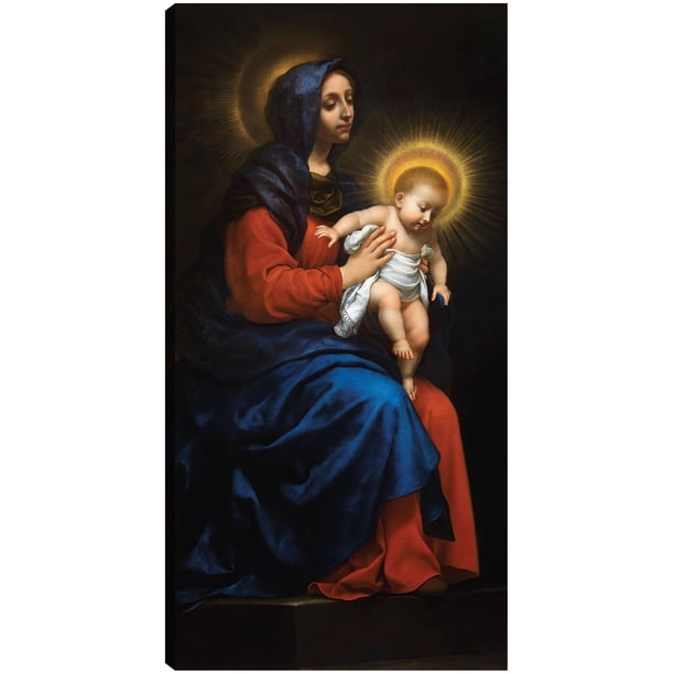 Cuadro Decorativo - Virgen con el Niño (1570-1575) Jr Impresión en canvas, estrechado.