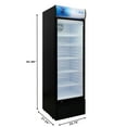 thumbnail image 3 of 26 in. Commercial Merchandiser Refrigerator with LED Lights, 15 Cu. Ft. in Black (KM-MDR-1GD-15C), 3 of 5