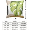 thumbnail image 3 of Set of 2 Green Tropical Leaves Pillow Cover Palm Monstera Leaf Throw Pillow Covers 16x16 Modern Art Farmhouse Pillowcase for Couch Outdoor Patio Living Room, 3 of 6