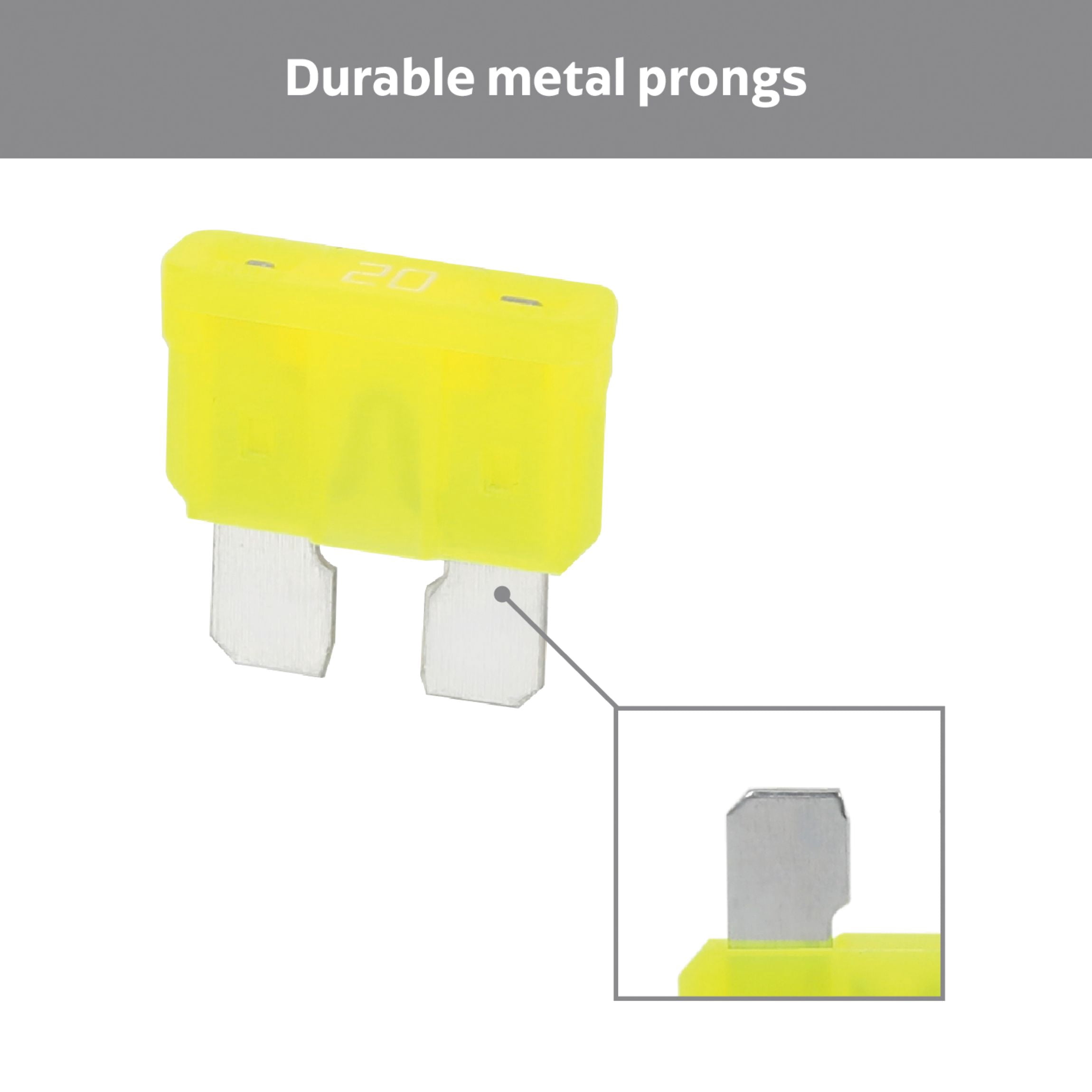 EverStart 20 Amp ATC Blade Fuses, UL Listed, Automotive, Marine, and Electrical Protection, 5 Pack