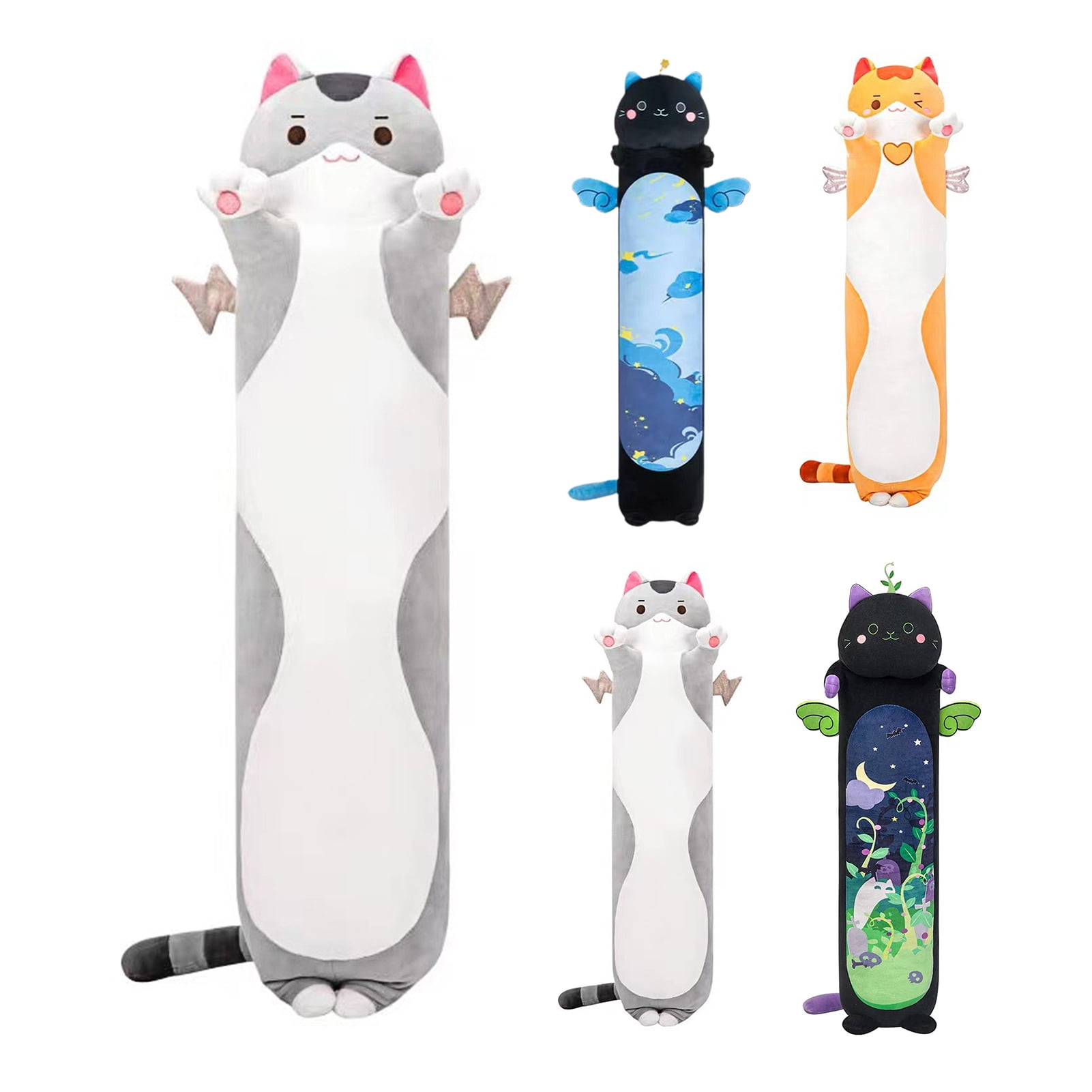 Long Cat Plush Body Pillow, Cute Cat Stuffed Animals Soft Plushies