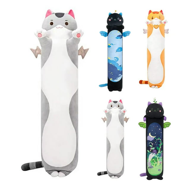Long Cat Plush Body Pillow, Cute Cat Stuffed Animals Soft Plushies