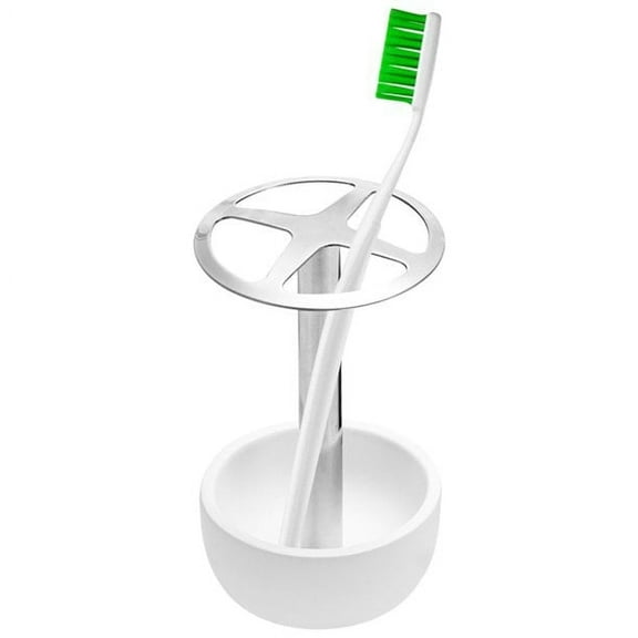 Jetcloudlive Toothbrush Holder Stand Stainless Steel Divided Toothbrush Storage Rack for Bathroom Vanity Countertop Toothbrush Storage Organizer Holds 4 Standard Toothbrushes