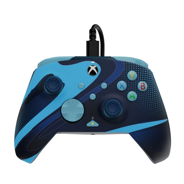 PDP Manette filaire avancée REMATCH GLOW: Bleu Marée - Xbox Series X|S, Xbox One, & Windows 10/11