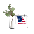 thumbnail image 1 of Missouri USA Map Stars And Stripes Flag Shape Metal Picture Frame Cerac Vase Decor, 1 of 2