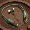thumbnail image 2 of RBCKVXZ 5.3 Hanging Neck Wireless Sports Bluetooth Digital Headset, Water-Resist Noise-Canceling Long Life Can Talk to Plug In The Card, for Sports/Office Birthday Gifts, Green, 2 of 7