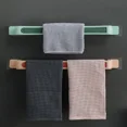 thumbnail image 5 of Toallero autoadhesivo, colgador de toallas montado en la pared, organizador de baño, estante de barra de toalla, gancho de baño, toallitas de cocina colgantes, 5 of 5