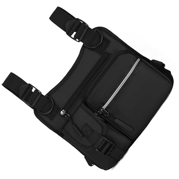 Multi Pocket Functional Vest Backpack Strong Nylon Wear Resistant Chest Pack Casual Daypacks For Hiking Travel