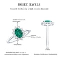 thumbnail image 6 of Rosec Jewels Certified Lab Grown Emerald Oval Engagement Ring (5X7mm, AAAA Grade) - Emerald Diamond Ring - with Jewelry Box, 10K White Gold, US 13.00, 6 of 7