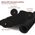 thumbnail image 4 of European Leather Work Oil Tanned Leather 5-6 OZ 2-2.4mm Pre-Cut Size: 10-12 SQ FT  Black Color  Full Grain Cowhide Handmade Waxy Finish Leather for DIY, Crafts, Sheaths, Sewing, Workshop, 4 of 8