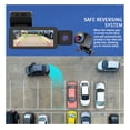 thumbnail image 4 of Dash Cam 1080P de 3 lentes, Gran angular de 170° interior delantero trasero, Pantalla de 3,39", WiFi, Grabación en bucle, Monitor de estacionamiento, Grabación 24/7, Detección de movimiento, Fácil, 4 of 7
