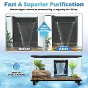 290GPH Turtle Tank Filter for 40-85 Gallon, Turtle Filter Low Water Level Available and Flow Adjustable, Turtle Water Filter for Shrimps Amphibians