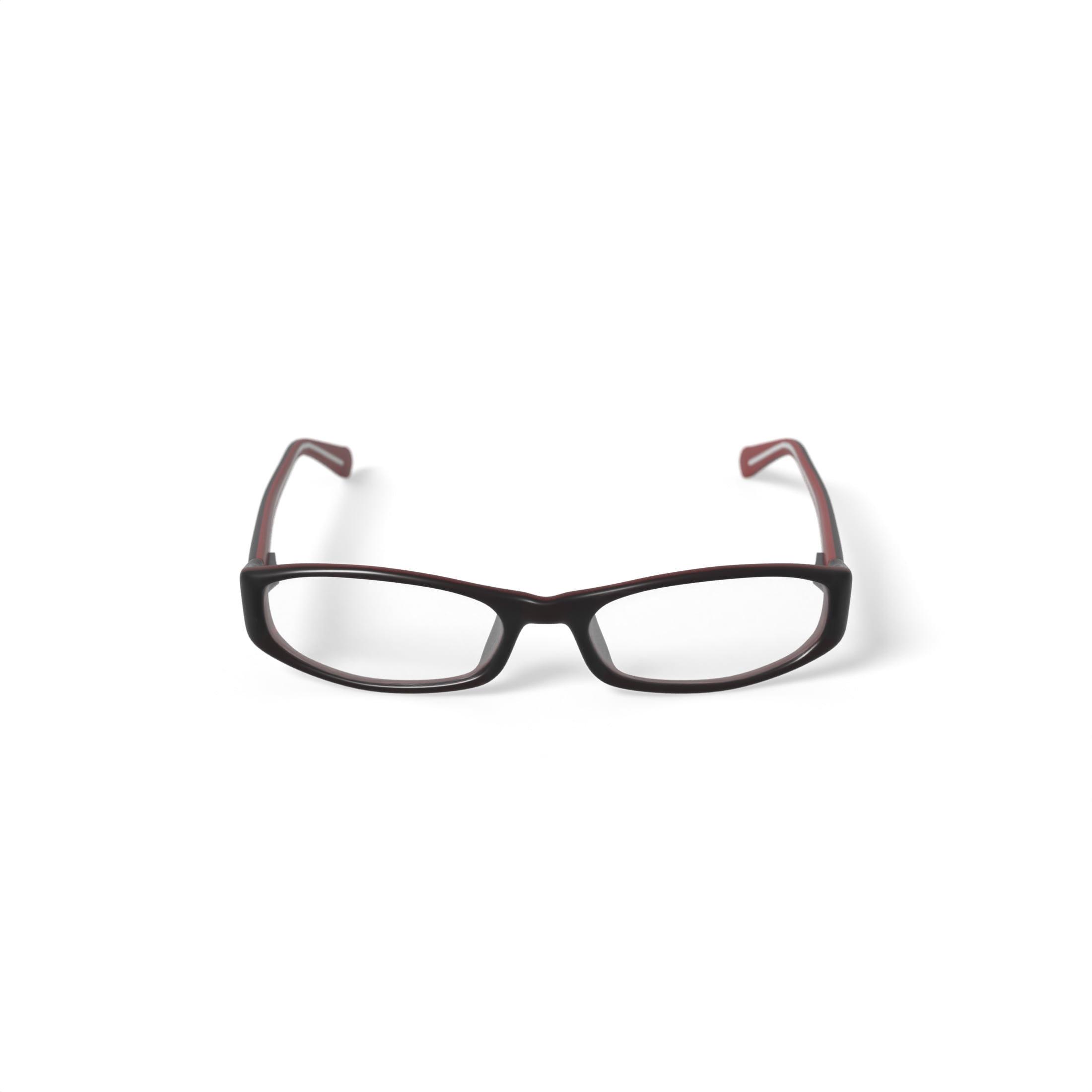 Walmart Women's FM14110 Rectangular Prescription Eyeglasses with Case, Black/Red