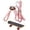Pink, variant on Tortoise Harness Leash With Mini Skateboard Soft Comfortable Traction Adjustable Rope Stainless Steel Chain Outdoor Walking Training Accessory For Tortoises Turtles(Black-S-20cm)