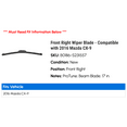 thumbnail image 2 of Front Right Wiper Blade - Compatible with 2016 Mazda CX-9, 2 of 2