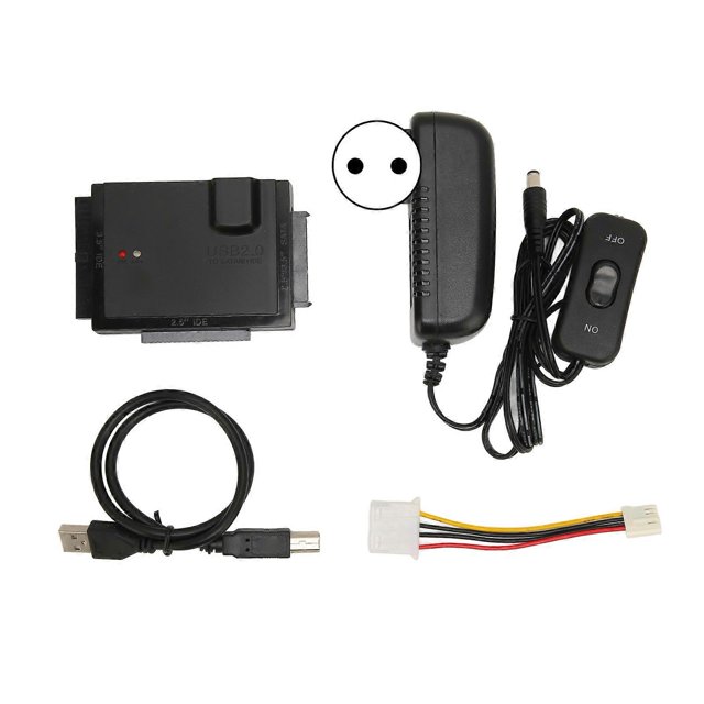 IDE SATA Adapter Converter Cable IDE Parallel Port SATA Serial Port 480Mbp/s 5000GB External Hard Drive Connector 110?240V EU Plug