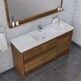 thumbnail image 6 of Alya Bath Sortino 60" Wood Single Bathroom Vanity with Acrylic Sink in Brown, 6 of 7