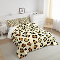 thumbnail image 3 of YST Animal Print Comforter Twin Cheetah Print Bedding Set, Leopard Down Comforter Africa Safari Wildlife Bed Set, Beige Orange Quilted Duvet Ultra Soft Decoratives 2 Pieces, 3 of 6