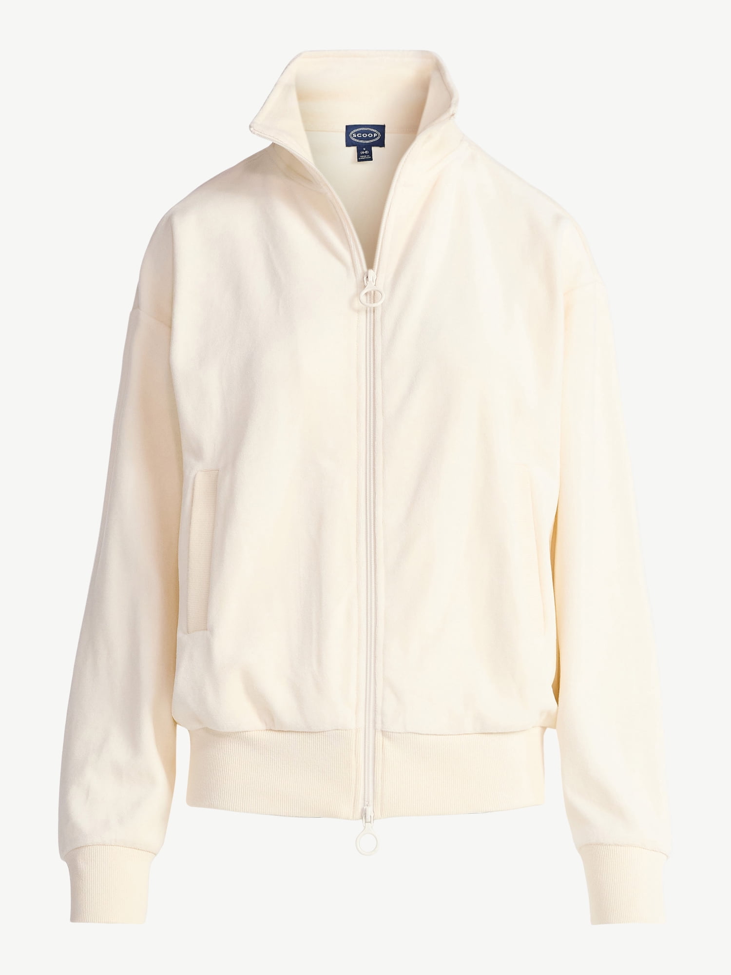 Scoop Women’s Velour Track Jacket, Lightweight, Sizes XS-XXL