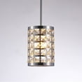 thumbnail image 3 of Pasargad Home Hermoza 2-Light Metal & Crystal Pendant Light in Chrome/Clear, 3 of 5