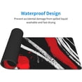 thumbnail image 4 of Black White Red Abstract Gaming Mouse Pad Extended Large Mouse Mat 31.5 X 11.8 Inch Nonslip Rubber Base Long Desk Pad Stitched Edges Mousepad Mice Pad for Office Home Game, 4 of 6