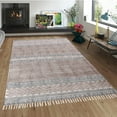 thumbnail image 1 of Casavani Living Room Floor Kilim Kitchen Rug,Brown 5x5 feet, 1 of 6