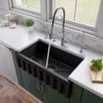 thumbnail image 2 of ALFI brand AB3318HS-BM 33" Black Matte Reversible Smooth / Fluted Single Bowl Fireclay Farm Sink, 2 of 7