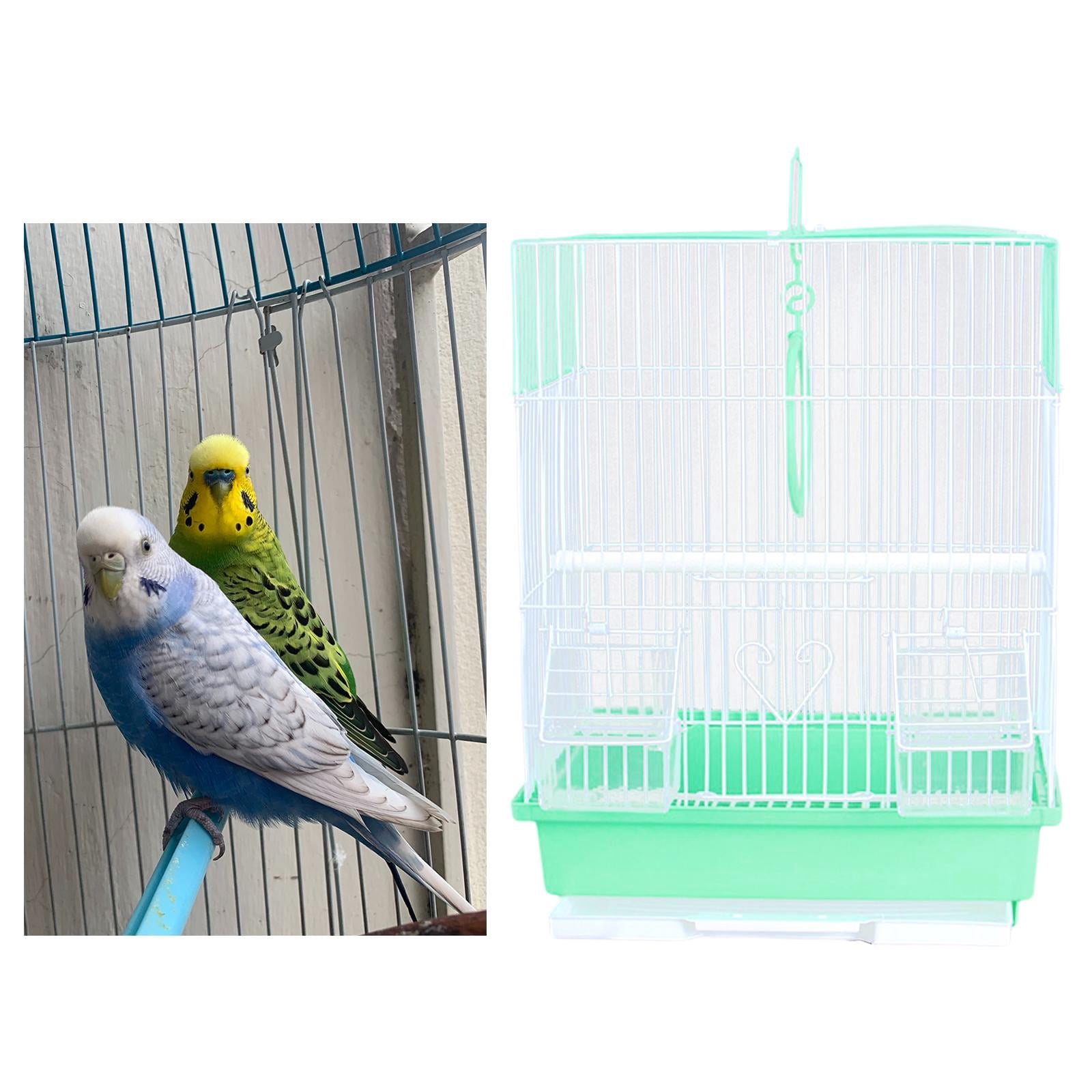 Bird Cage Pet House Stand Cage Birdcage Nest with Standing Pole Hanging Hook Pet Supplies for Parrot Finches Conures Parakeet Accessories Green