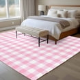 thumbnail image 5 of 8x10 Area Rugs for Living Room, Pink Non Slip Area Rugs for Kitchen Bedroom Entryway, Country French Rustic Buffalo Plaid Modern Art Washable Carpet Runner Rug Floor Mats for Bedroom Home Decor, 5 of 9