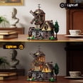 thumbnail image 2 of Wood Cabin Building Set with Light, Mechanical Farm House Building Block Toys with Rotating Windmill Waterwheel Castle Architecture Model Set 1436 Pcs, 2 of 8