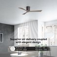 thumbnail image 3 of Matthews Fan Company IR3H-TB-GA-42 Irene 42" Textured Bronze Hugger Ceiling Fan with 3 Gray Ash Blades, Remote and Wall Control, Indoor/Outdoor Damp Rated, 3 of 6