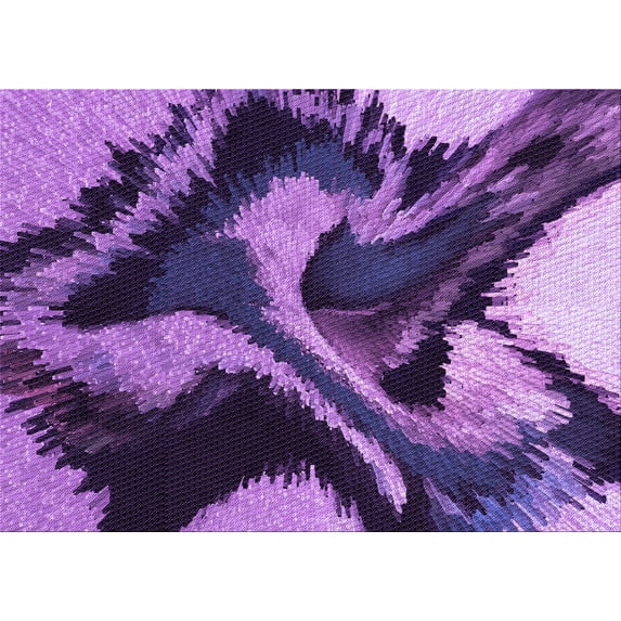 Ahgly Company Machine Washable Indoor Rectangle Transitional Heliotrope Purple Area Rugs, 2' x 3'