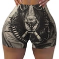 thumbnail image 2 of Honeii Vintage Ram Pilot Print Women's Workout Shorts, Gym Shorts for Active Wear, Sports Shorts,Women's Running Shorts,Quick Dry Athletic Shorts-Large, 2 of 8